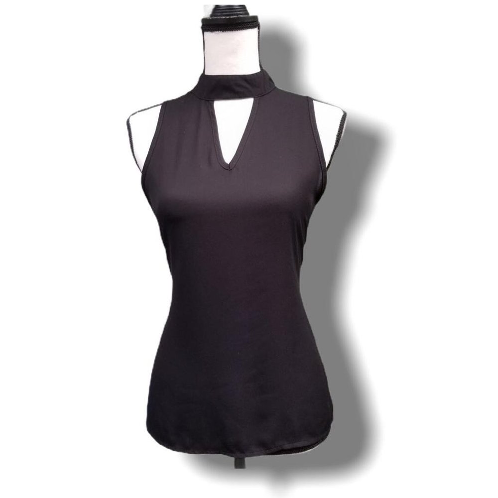 Rue 21 Black Sleeveless Mock Neck Tank Top
